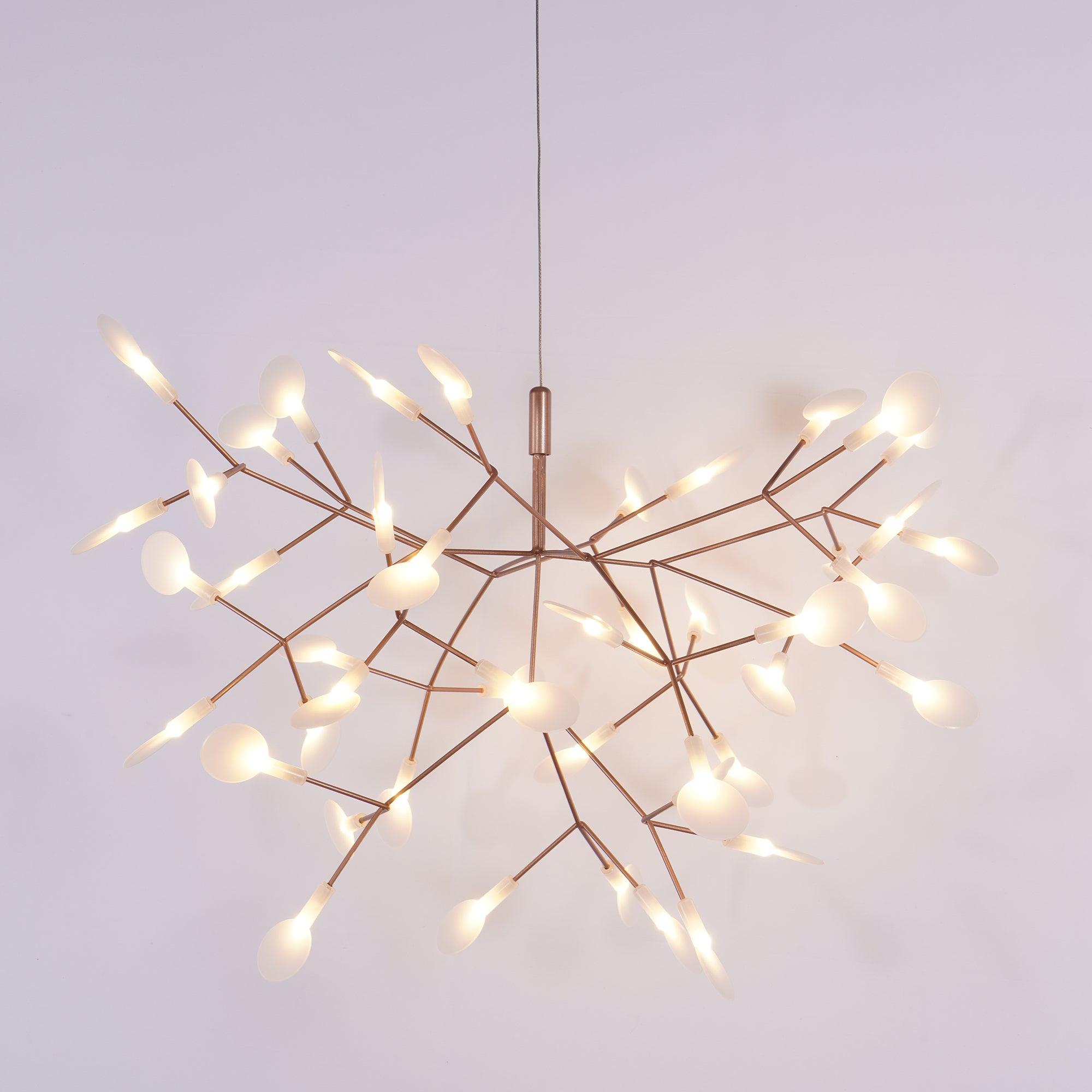 Lustra Chandelier Rose Gold Firefly LED Branch - Neutralighting