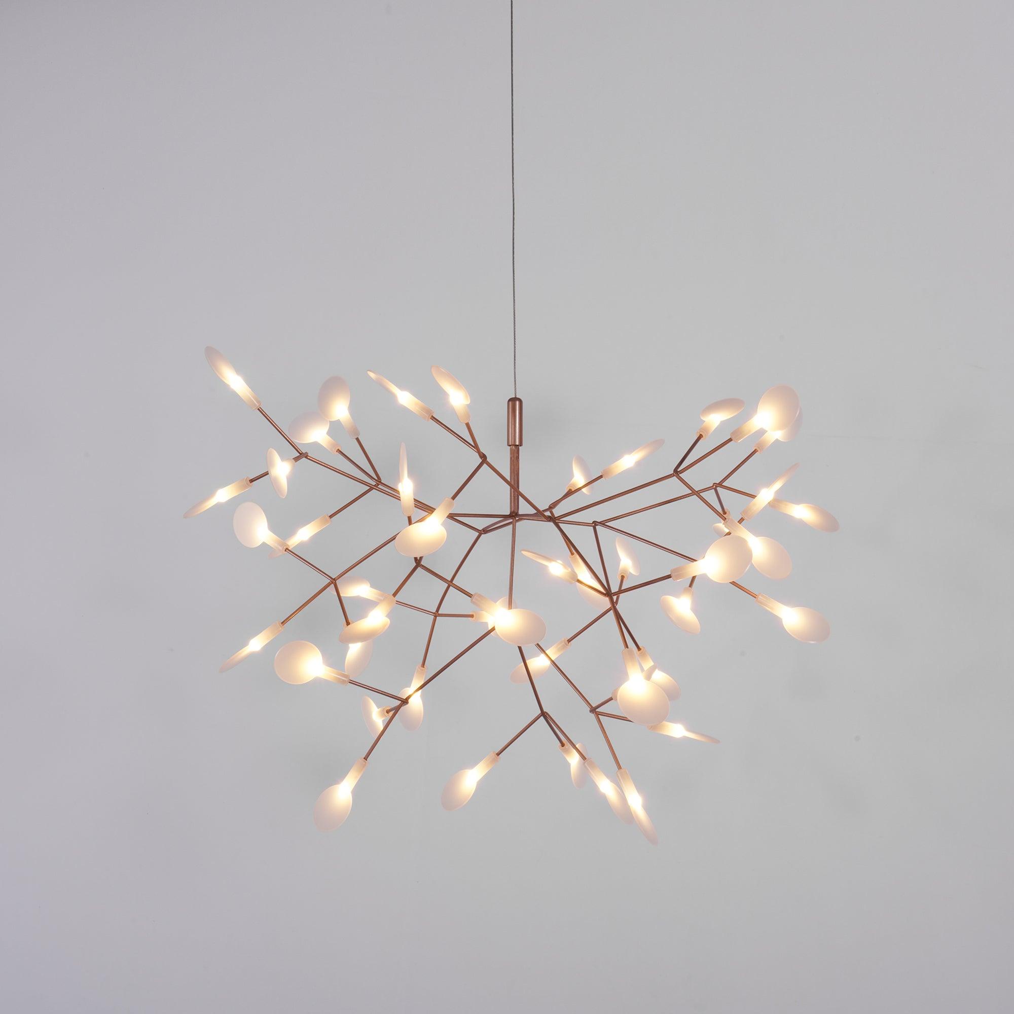 Lustra Chandelier Rose Gold Firefly LED Branch - Neutralighting