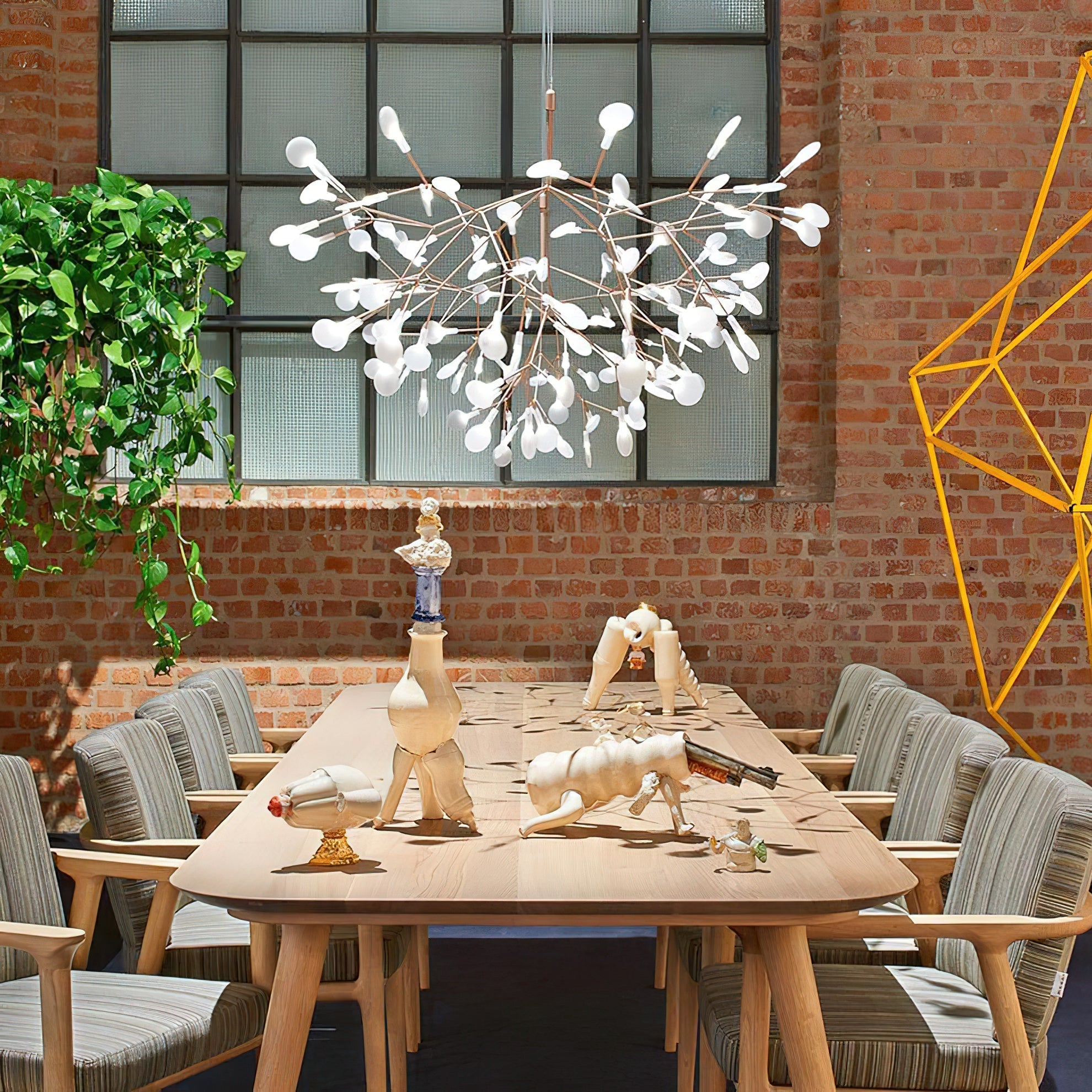 Allirus Postmodern Luxury Metal Acrylic Chandelier - Lamp Copper