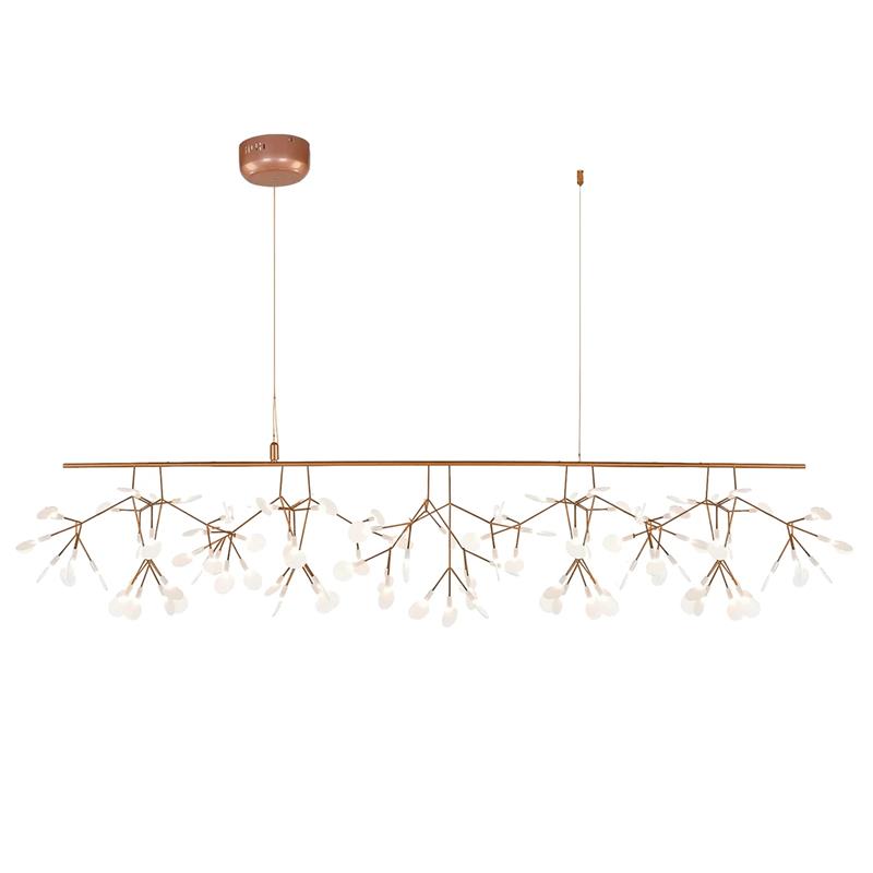 Allirus Postmodern Luxury Metal Acrylic Chandelier - Lamp Copper