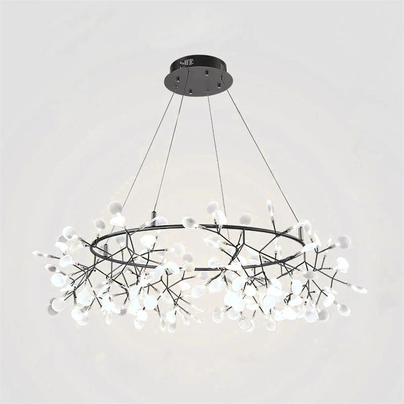 Arthearae Chandelier Métal Acrylique Rond Luxe Postmoderne - Neutralighting