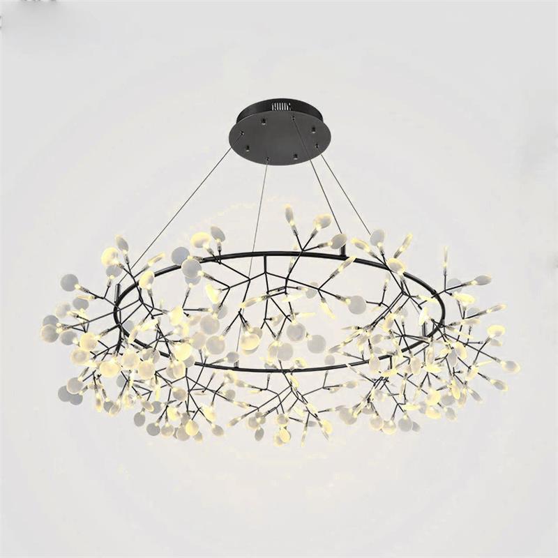 Arthearae Chandelier Métal Acrylique Rond Luxe Postmoderne - Neutralighting