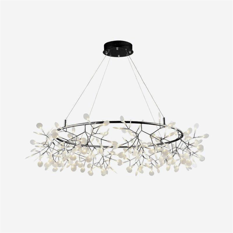 Arthearae Chandelier Métal Acrylique Rond Luxe Postmoderne - Neutralighting