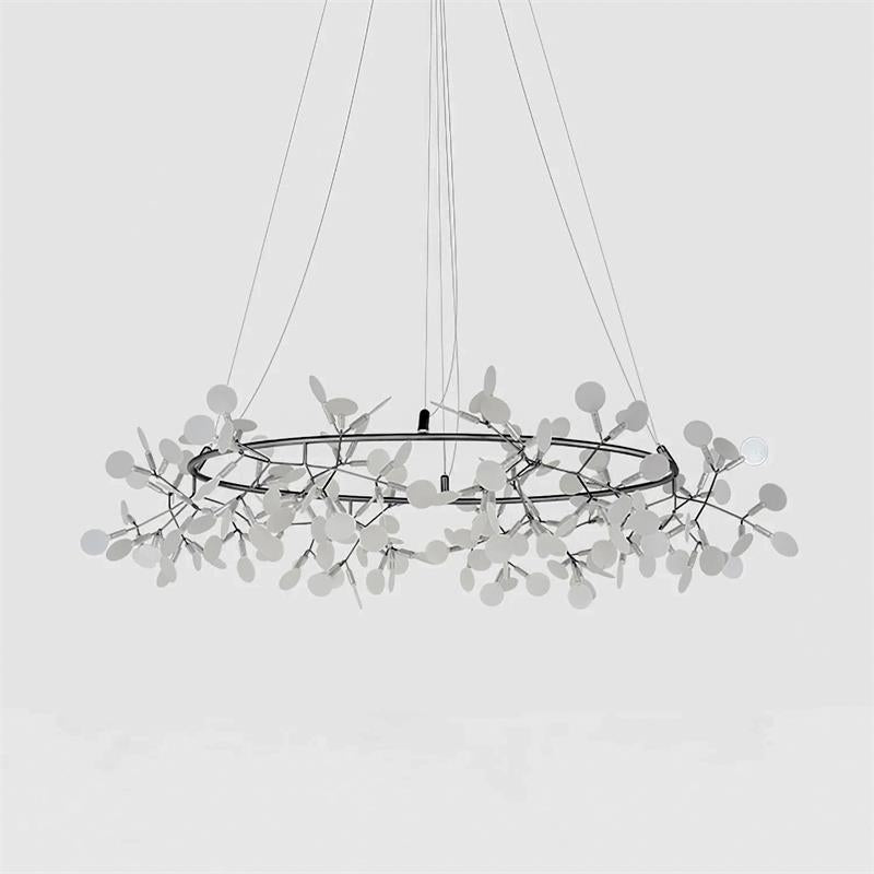 Arthearae Chandelier Métal Acrylique Rond Luxe Postmoderne - Neutralighting