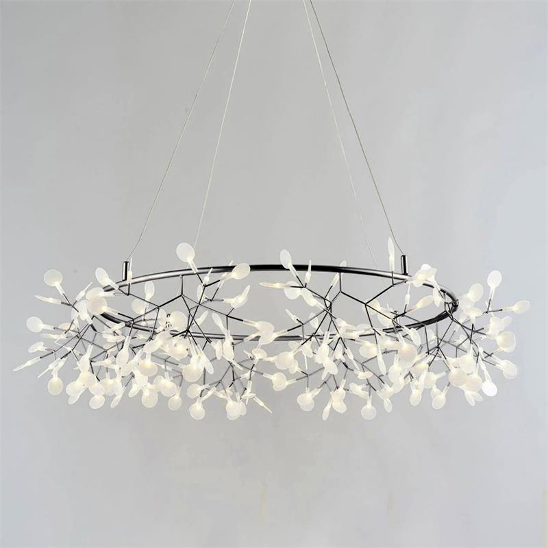 Arthearae Chandelier Métal Acrylique Rond Luxe Postmoderne - Neutralighting