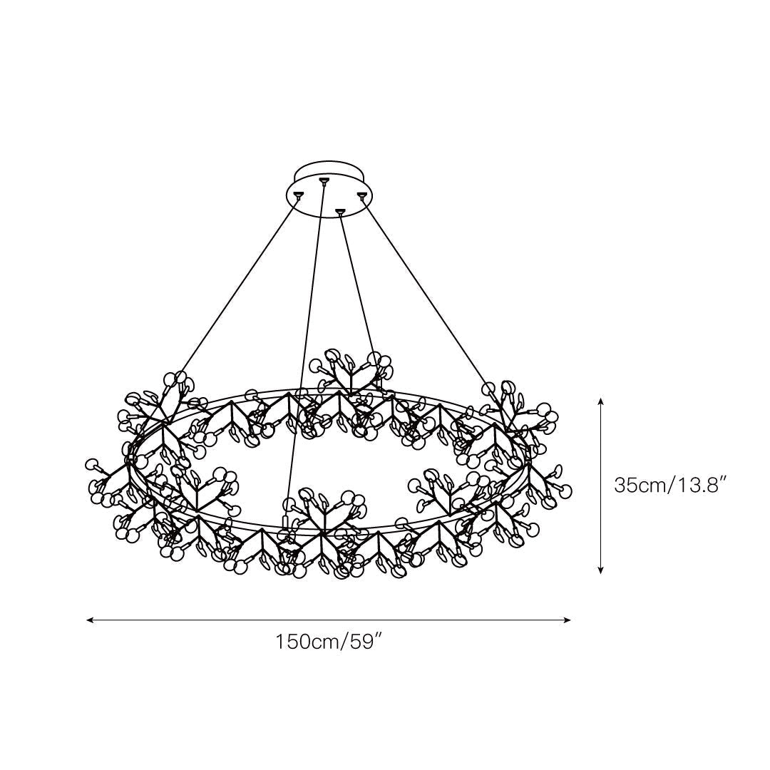 Arthearae Chandelier Métal Acrylique Rond Luxe Postmoderne - Neutralighting