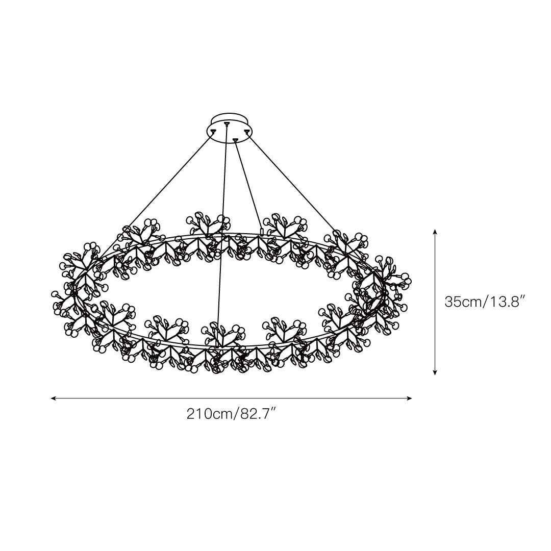 Arthearae Chandelier Métal Acrylique Rond Luxe Postmoderne - Neutralighting