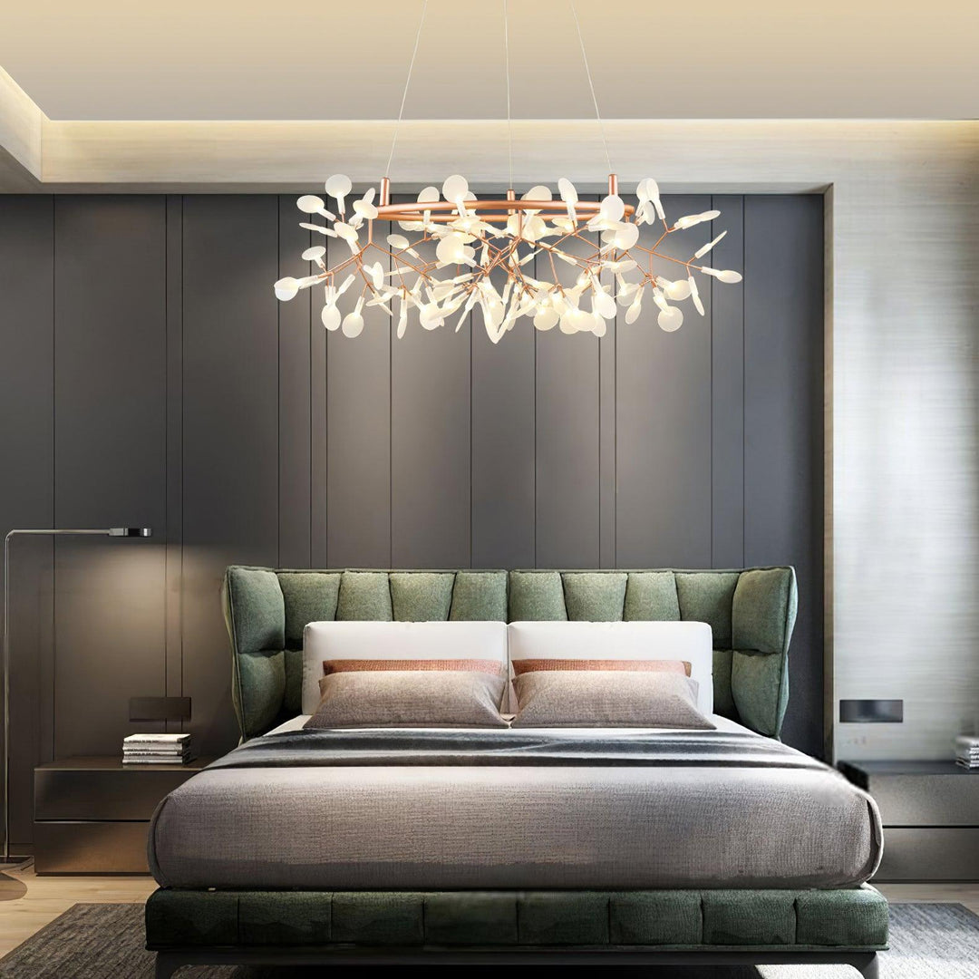 Arthearae Chandelier Métal Acrylique Rond Luxe Postmoderne - Neutralighting