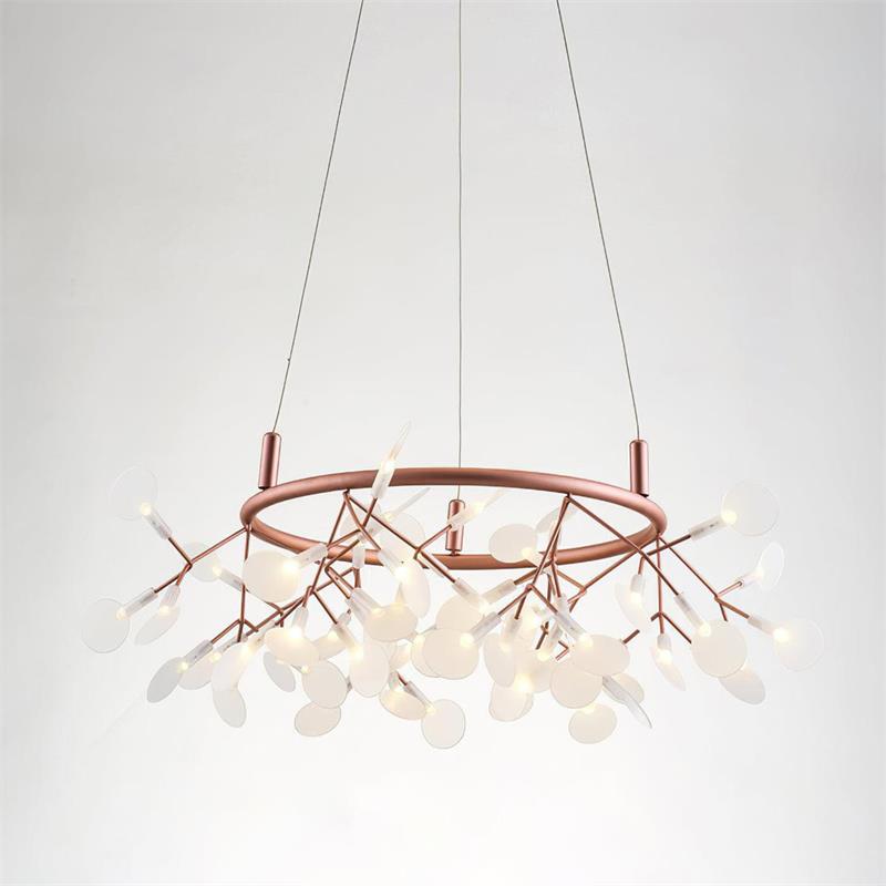 Arthearae Chandelier Métal Acrylique Rond Luxe Postmoderne - Neutralighting