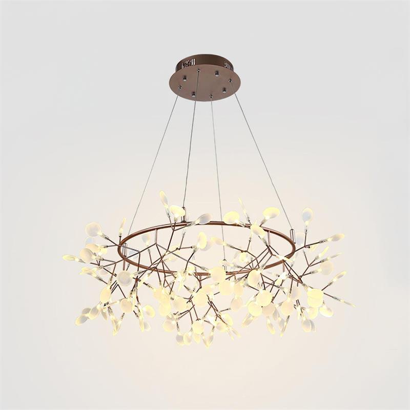 Arthearae Chandelier Métal Acrylique Rond Luxe Postmoderne - Neutralighting