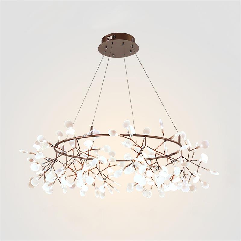 Arthearae Chandelier Métal Acrylique Rond Luxe Postmoderne - Neutralighting