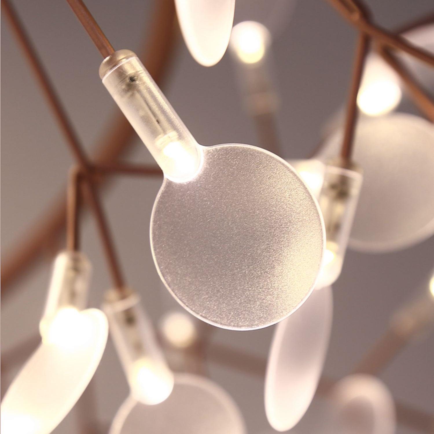 Arthearae Chandelier Métal Acrylique Rond Luxe Postmoderne - Neutralighting