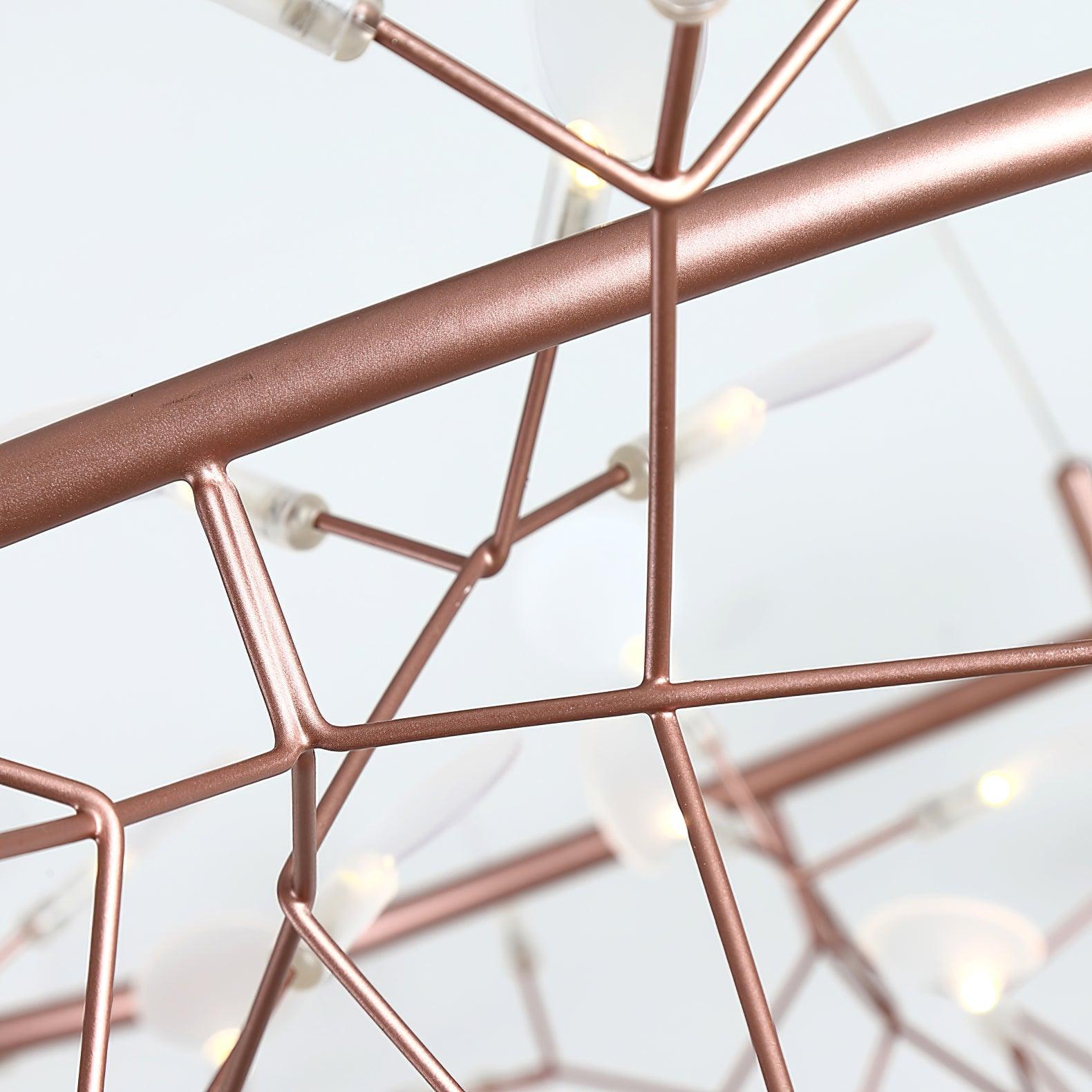Arthearae Chandelier Métal Acrylique Rond Luxe Postmoderne - Neutralighting