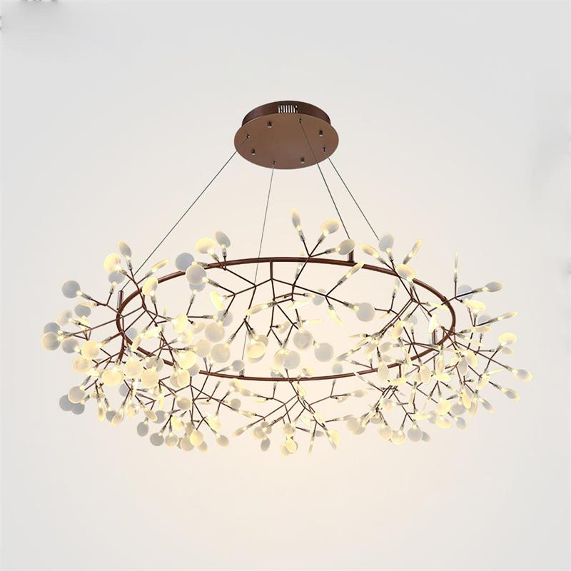 Arthearae Chandelier Métal Acrylique Rond Luxe Postmoderne - Neutralighting