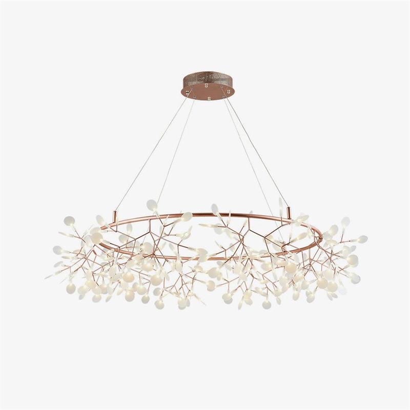 Arthearae Chandelier Métal Acrylique Rond Luxe Postmoderne - Neutralighting
