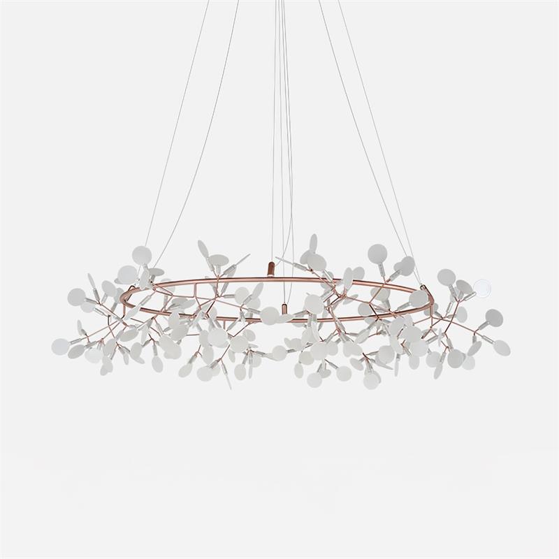 Arthearae Chandelier Métal Acrylique Rond Luxe Postmoderne - Neutralighting