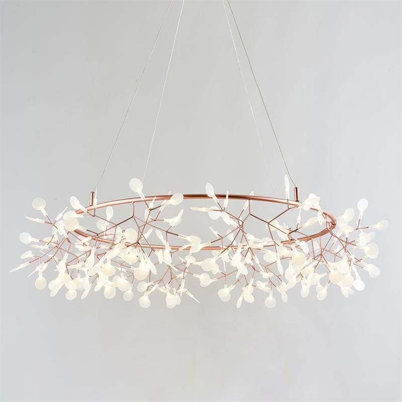 Arthearae Chandelier Métal Acrylique Rond Luxe Postmoderne - Neutralighting