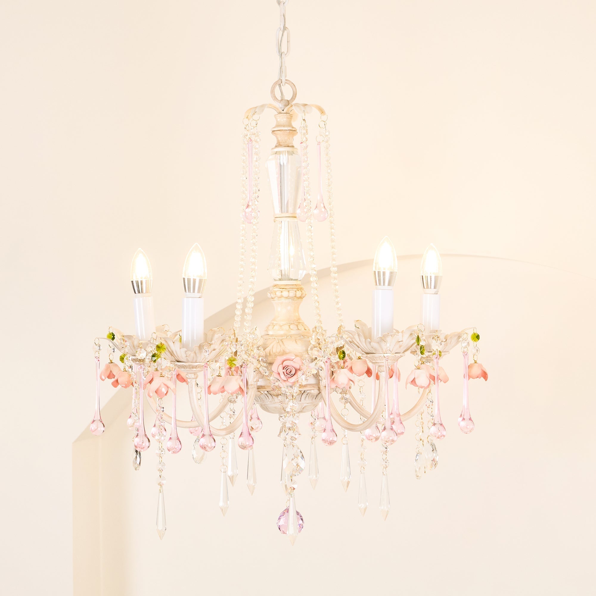 Cusoren Postmodern Luxury Rose Ceramic Chandelier - Lamp Copper