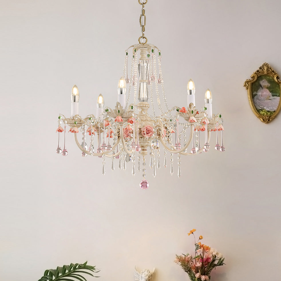 Cusoren Postmodern Luxury Rose Ceramic Chandelier - Lamp Copper