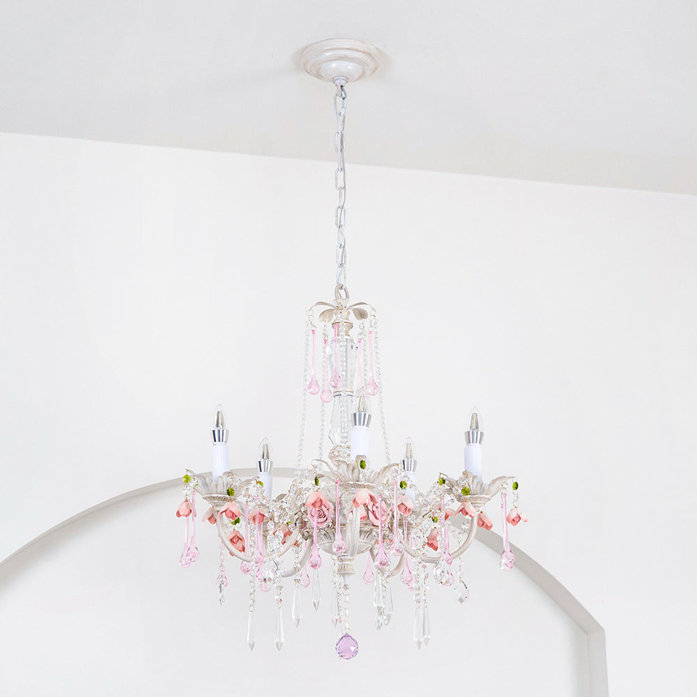 Cusoren Postmodern Luxury Rose Ceramic Chandelier - Lamp Copper