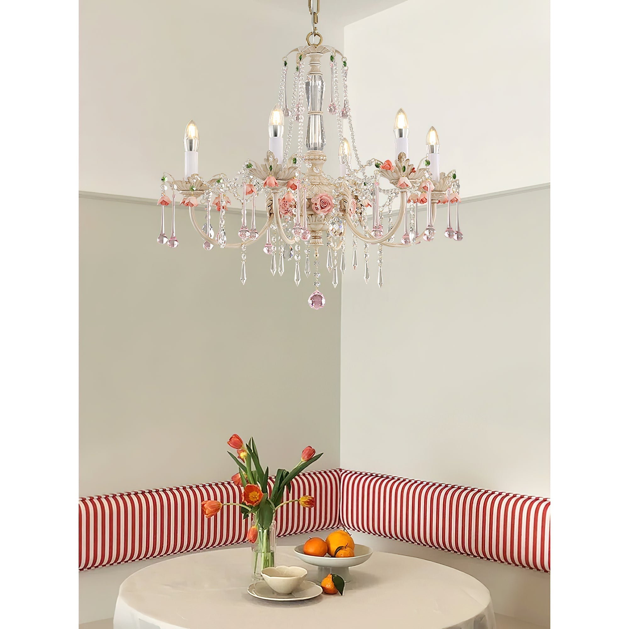 Cusoren Postmodern Luxury Rose Ceramic Chandelier - Lamp Copper