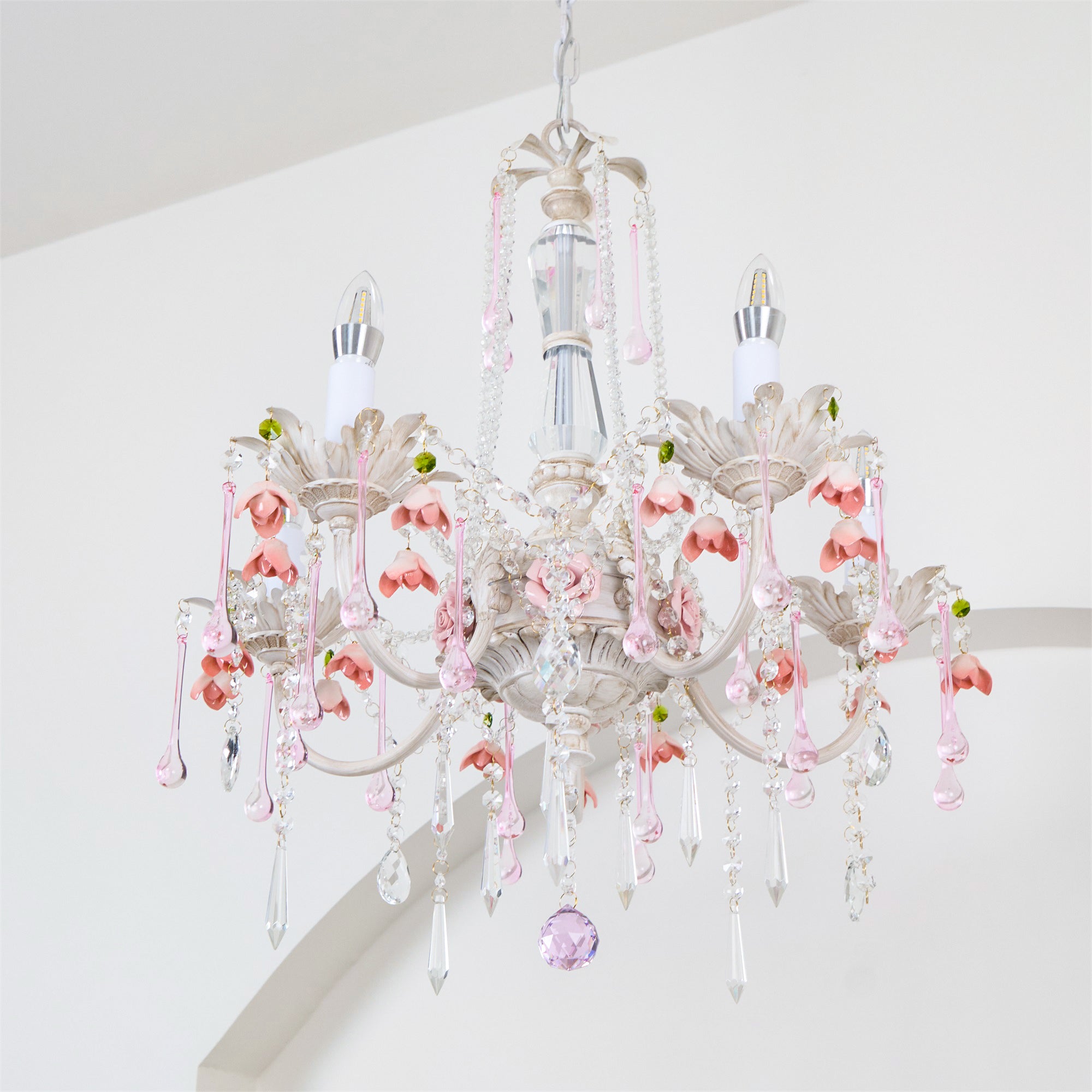 Cusoren Postmodern Luxury Rose Ceramic Chandelier - Lamp Copper