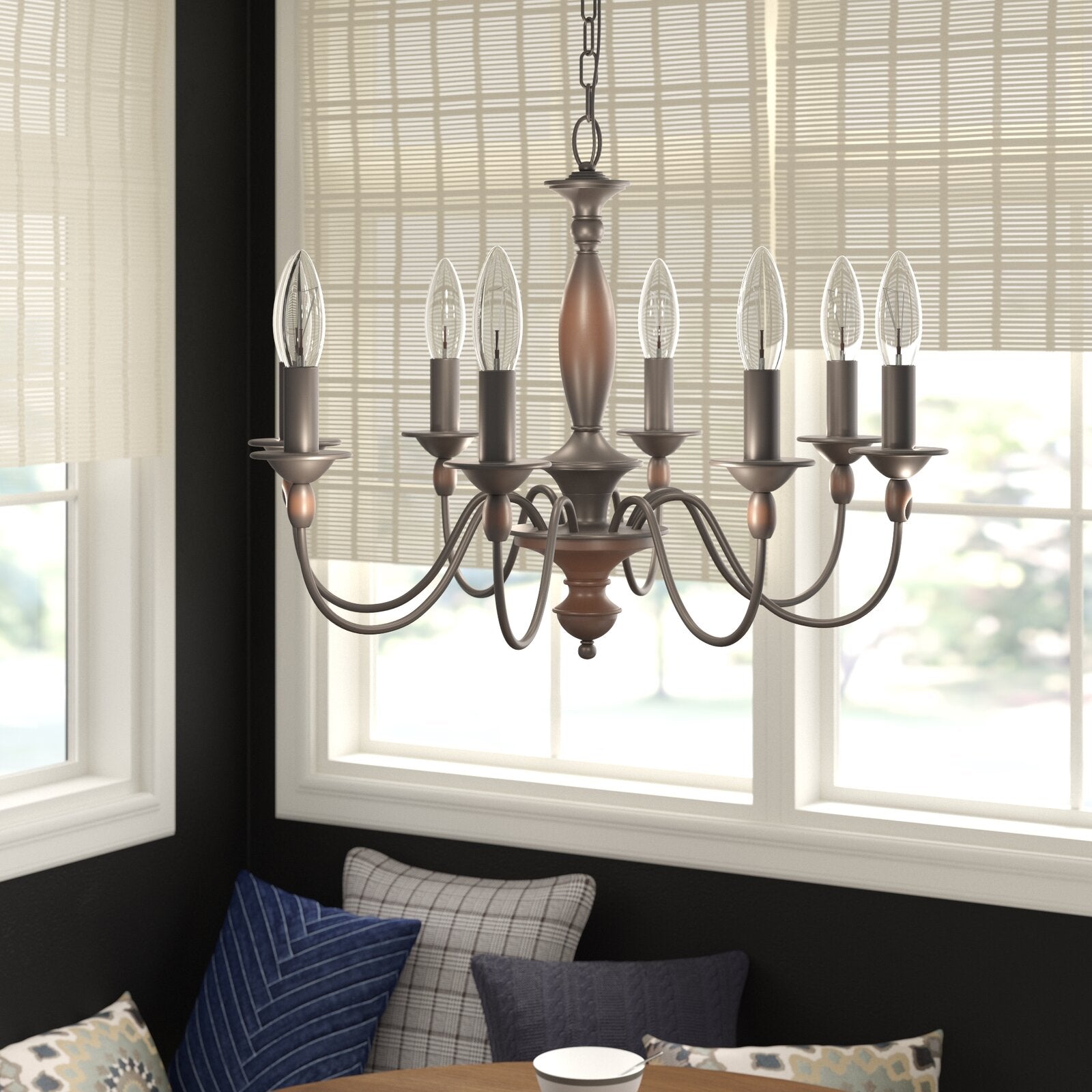 Cutheus Lustre Vintage Industriel Bois Métal - Neutralighting