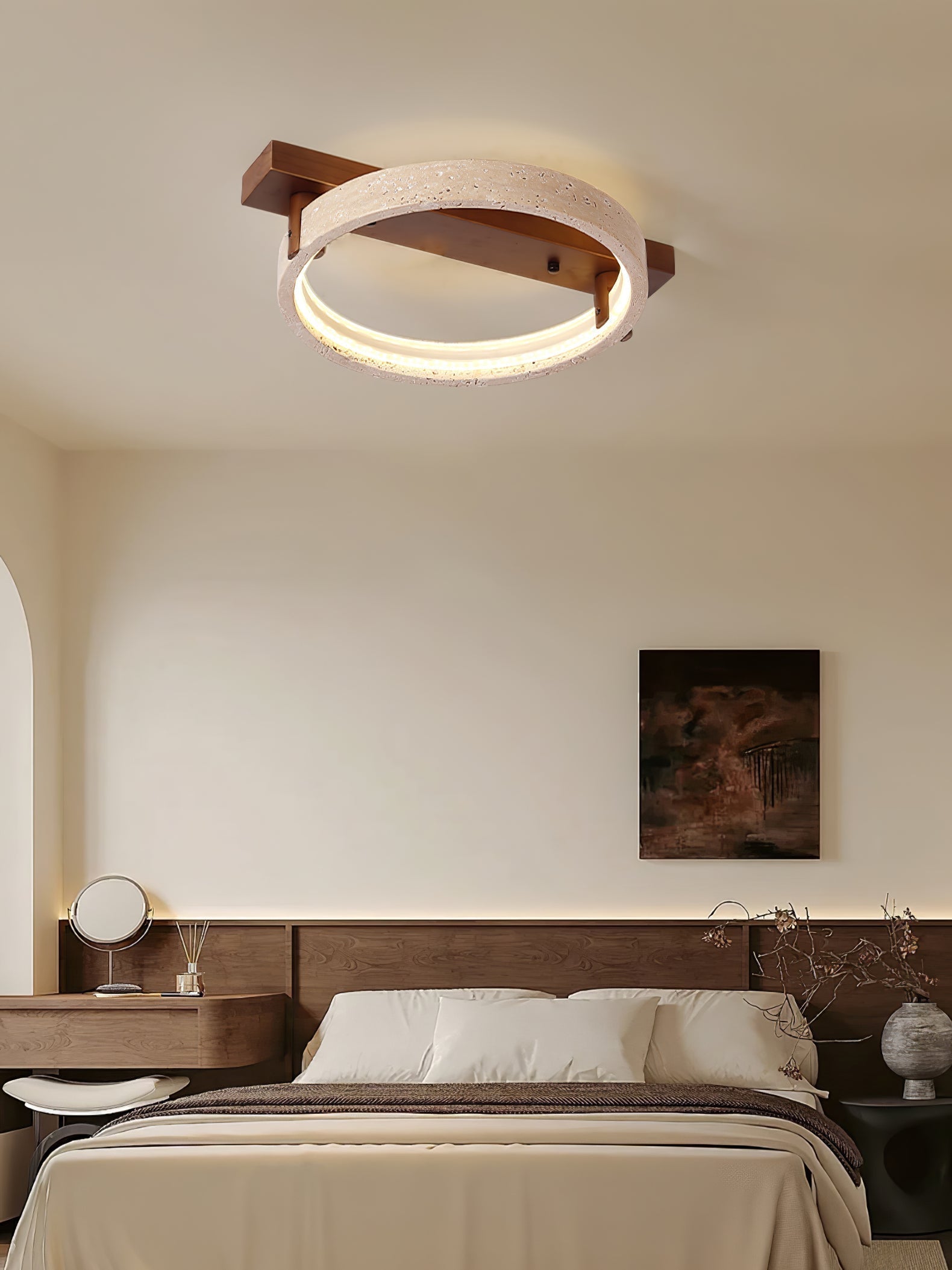 Ivlaeyra Applique Murale en Travertin Anneau - Neutralighting