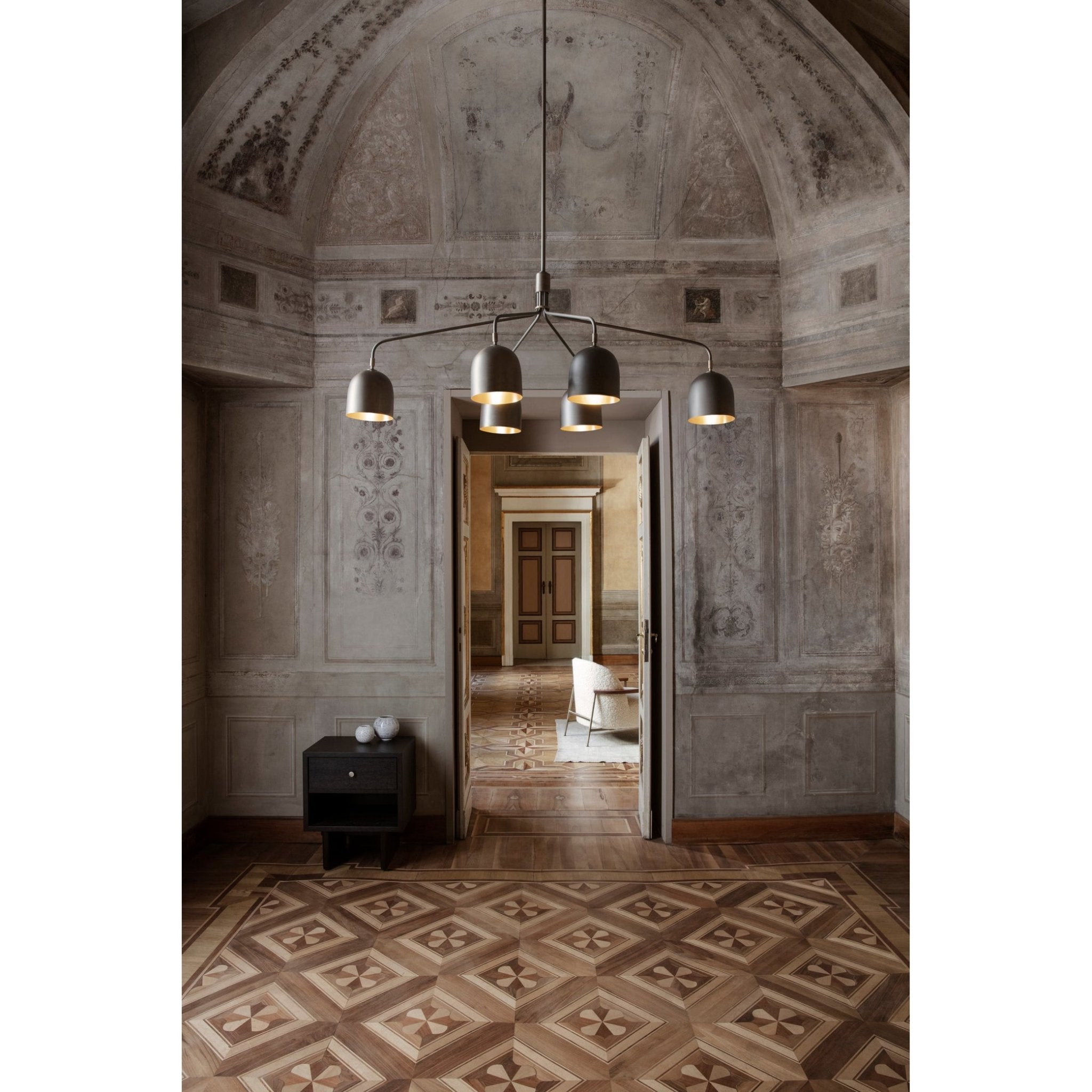 Lustra Chandelier Noir en Laiton Industriel - Neutralighting