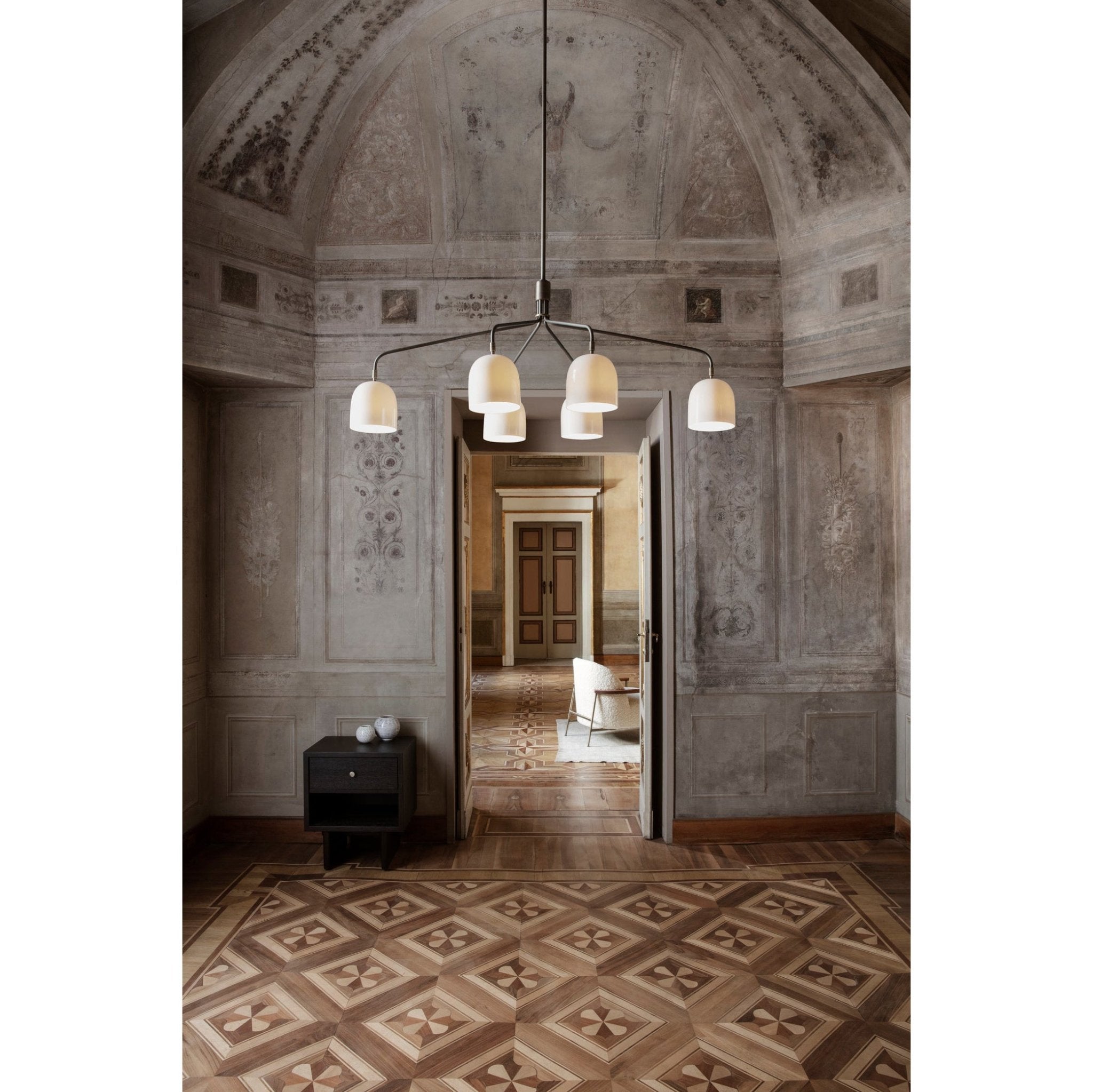 Lustra Chandelier Noir en Laiton Industriel - Neutralighting