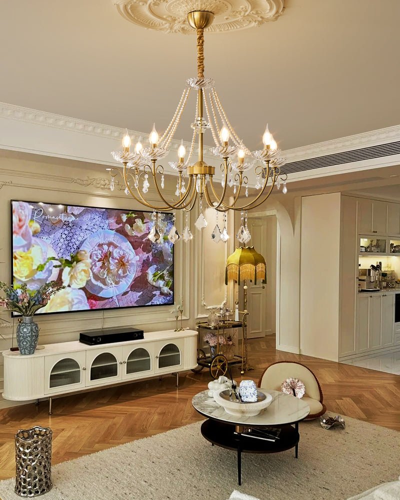 Lustra Chandelier Perle Cristal Élégant Classique - Neutralighting