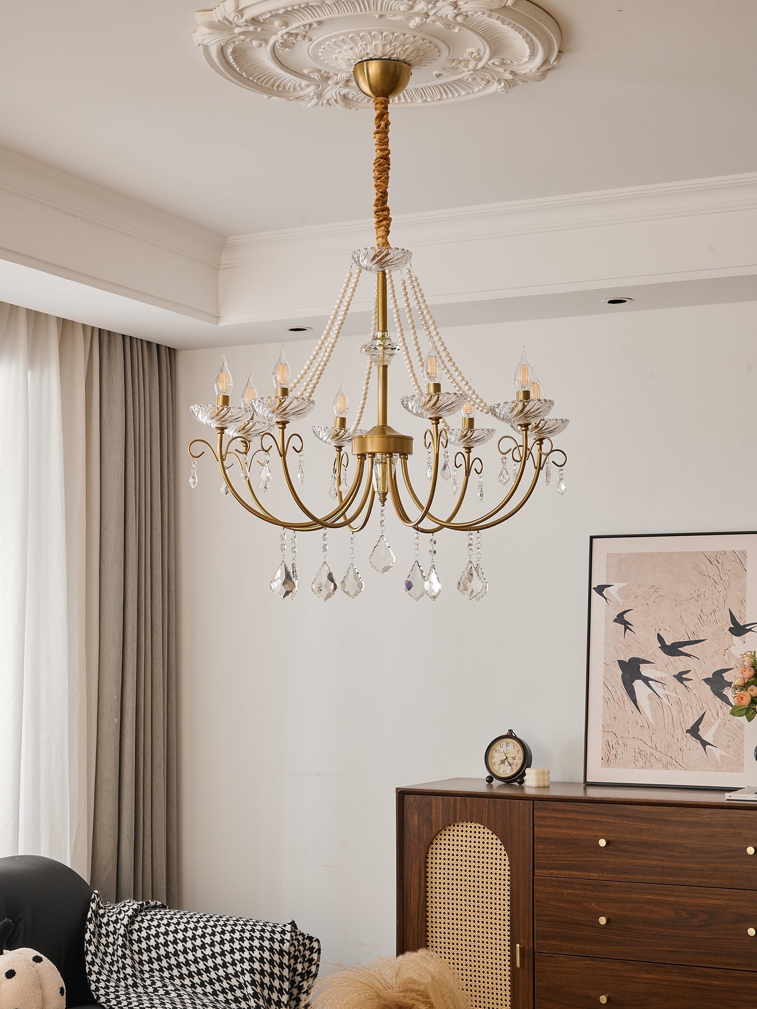 Lustra Chandelier Perle Cristal Élégant Classique - Neutralighting
