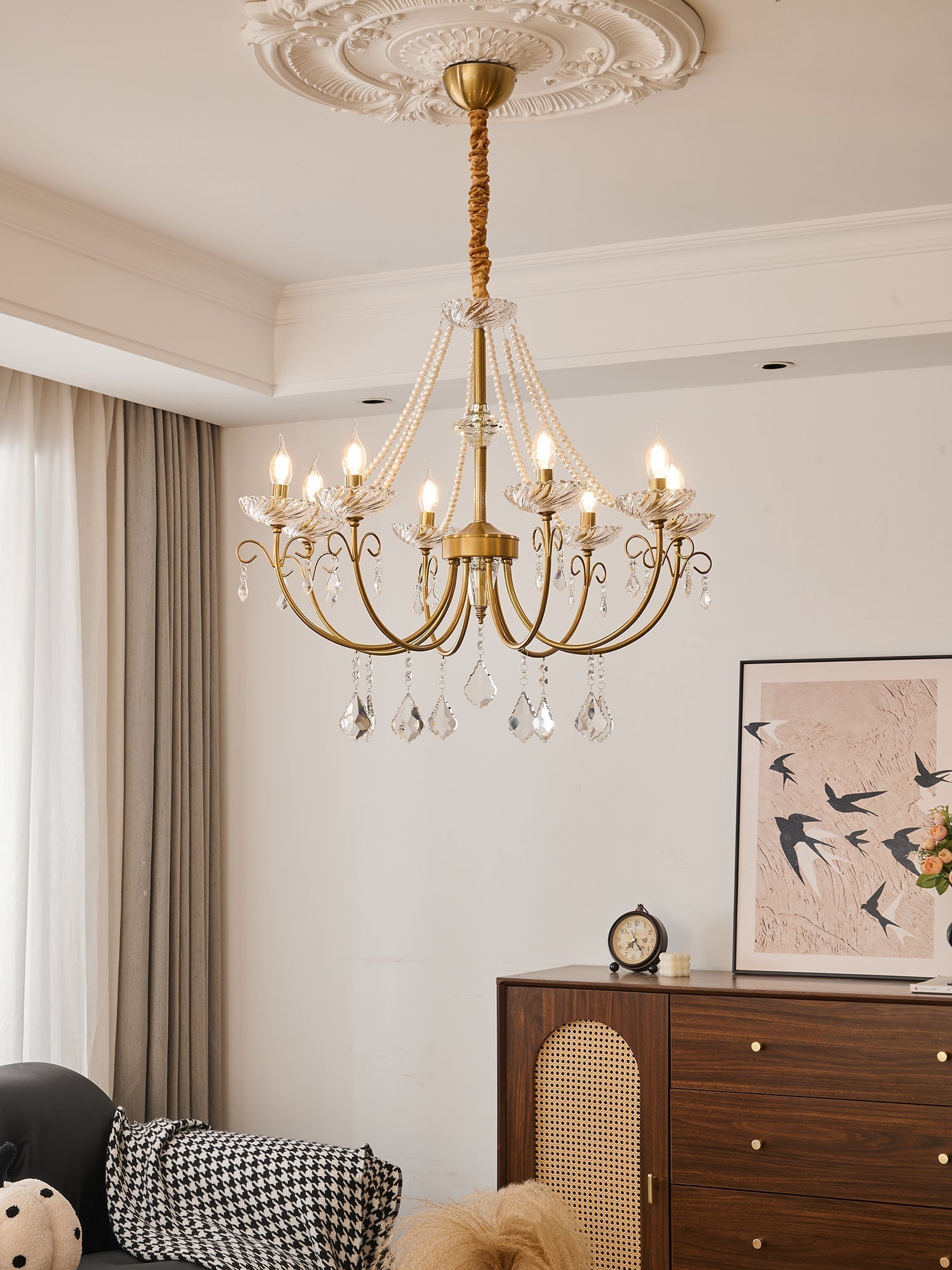 Lustra Chandelier Perle Cristal Élégant Classique - Neutralighting