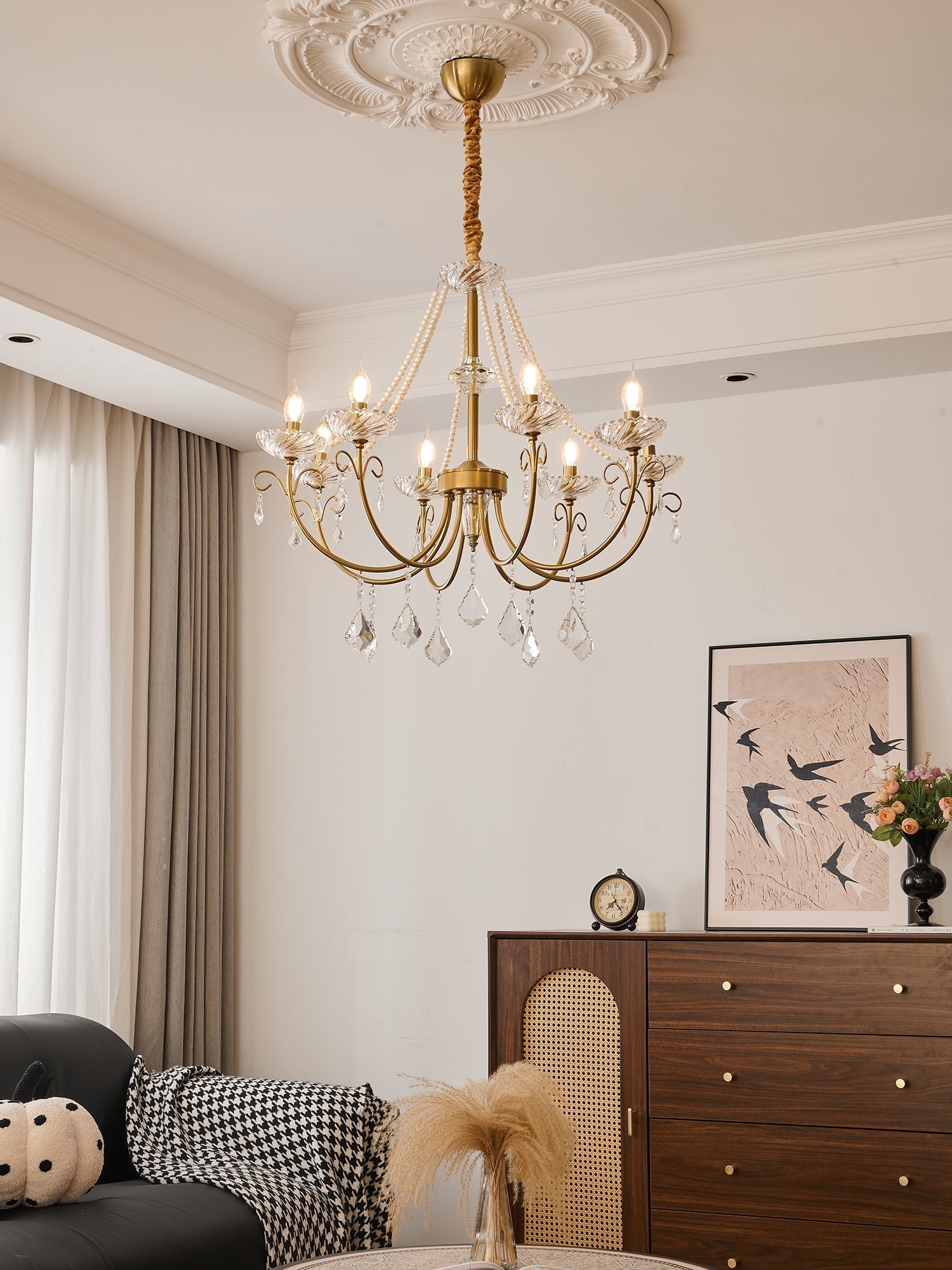 Lustra Chandelier Perle Cristal Élégant Classique - Neutralighting