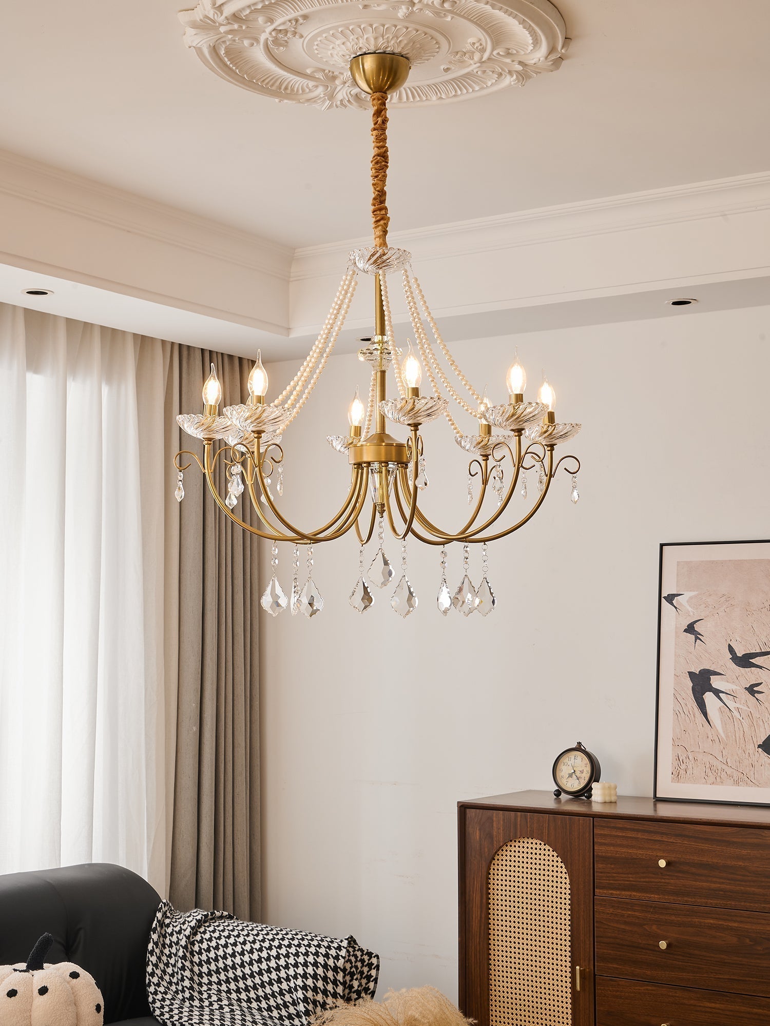 Lustra Chandelier Perle Cristal Élégant Classique - Neutralighting