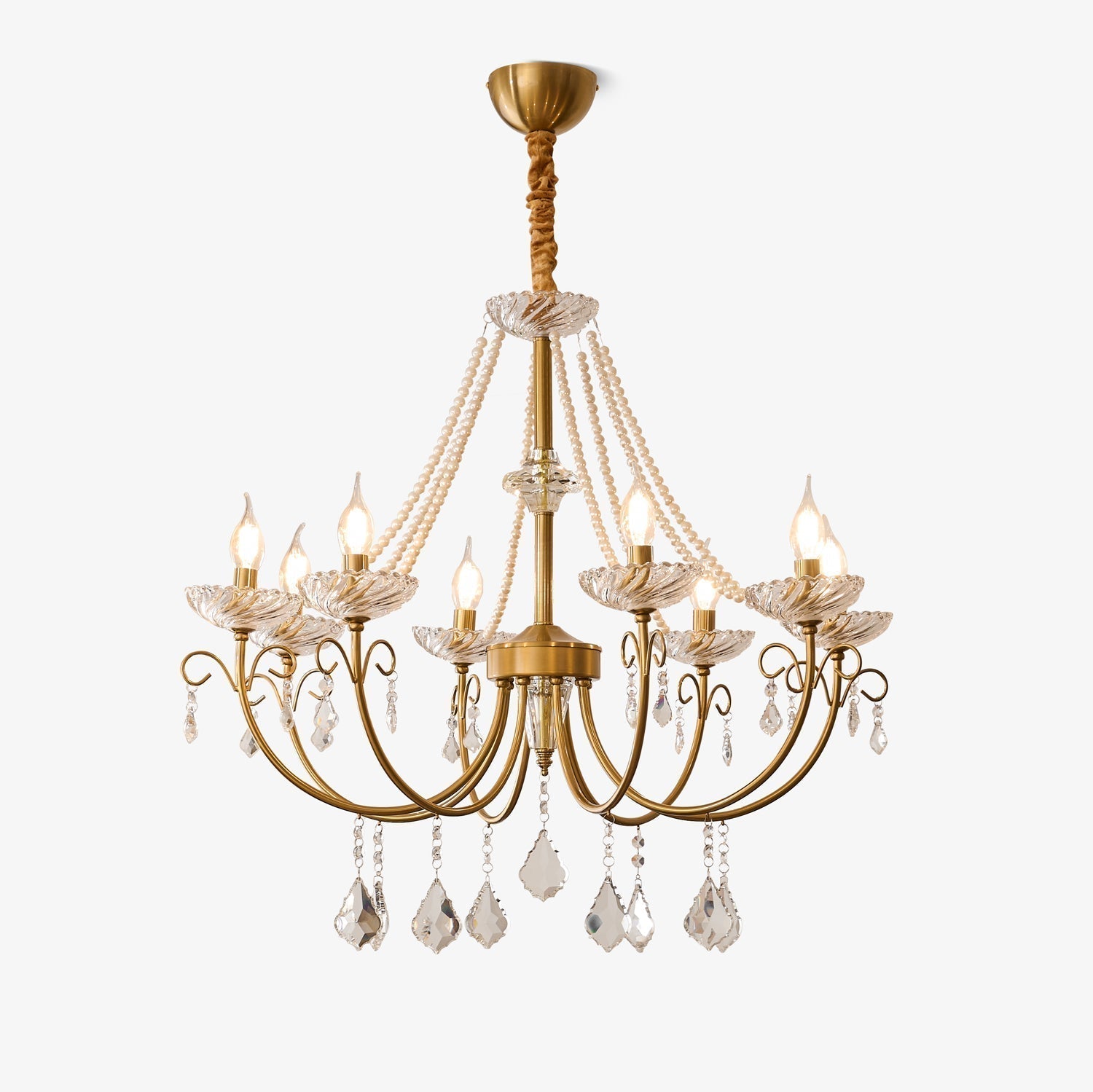 Lustra Chandelier Perle Cristal Élégant Classique - Neutralighting
