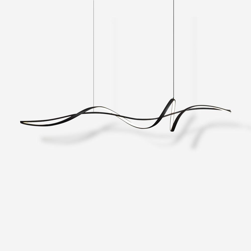 Aveline Suspension moderne LED Wave noire - Neutralighting