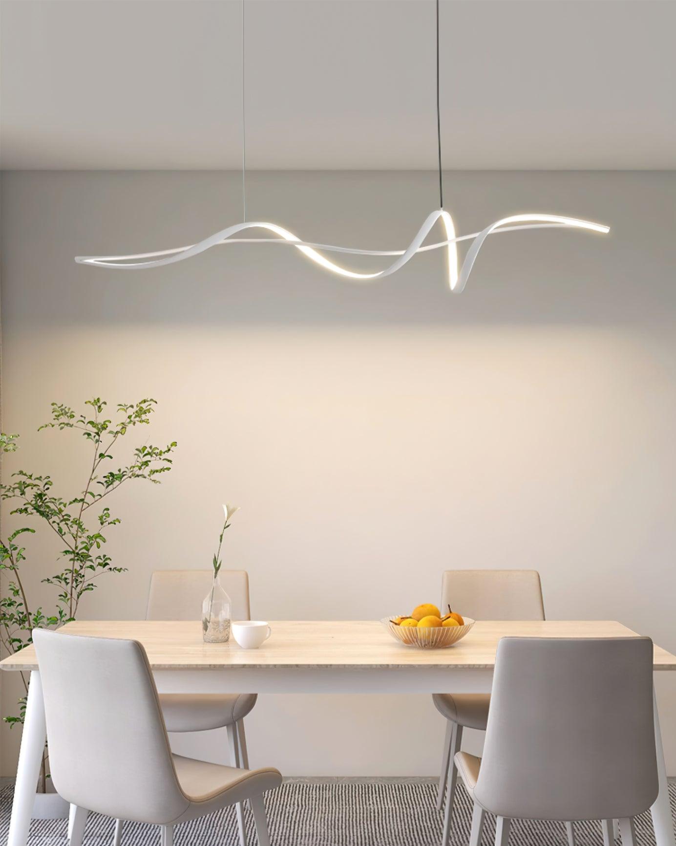 Aveline Suspension moderne LED Wave noire - Neutralighting