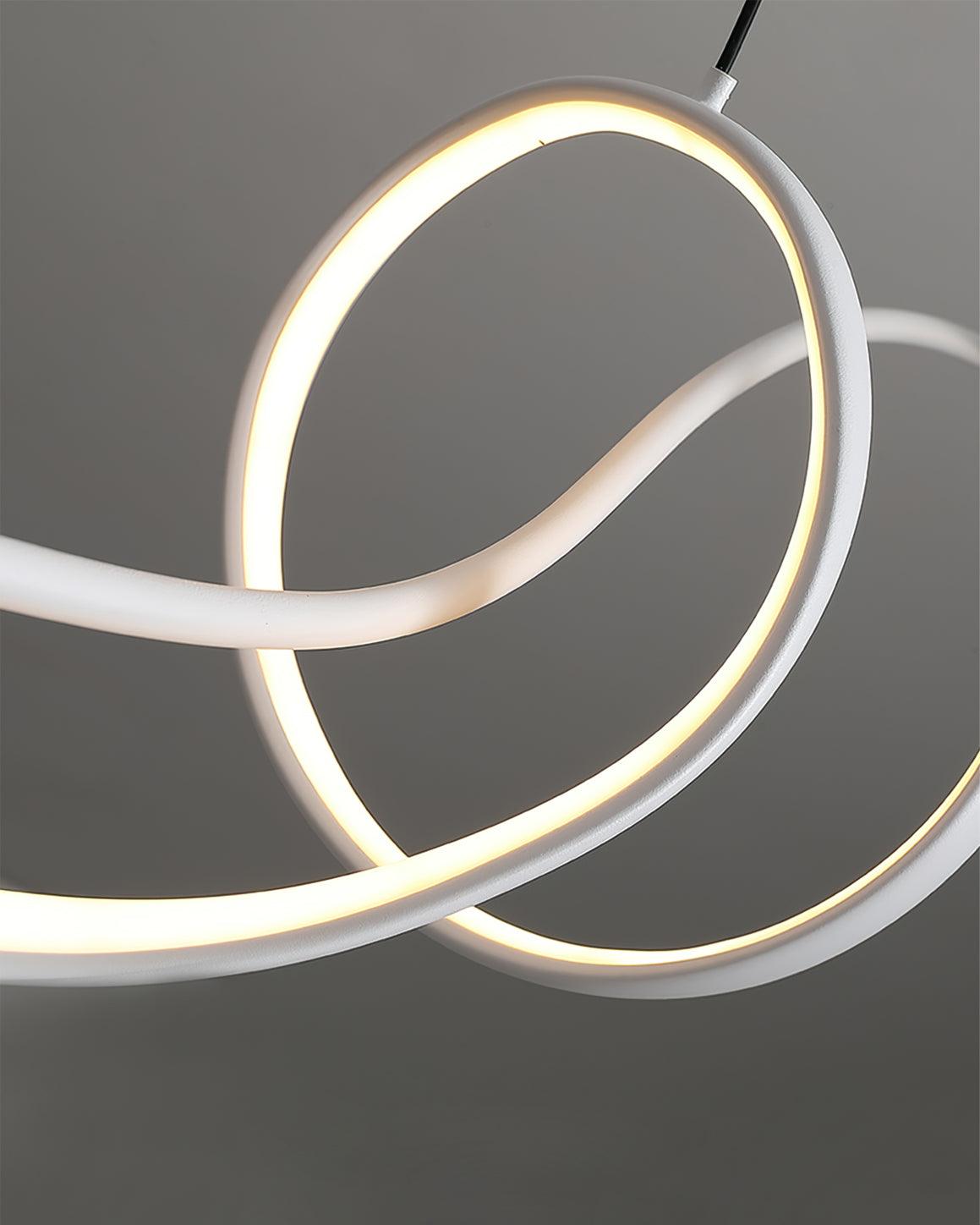 Aveline Suspension moderne LED Wave noire - Neutralighting