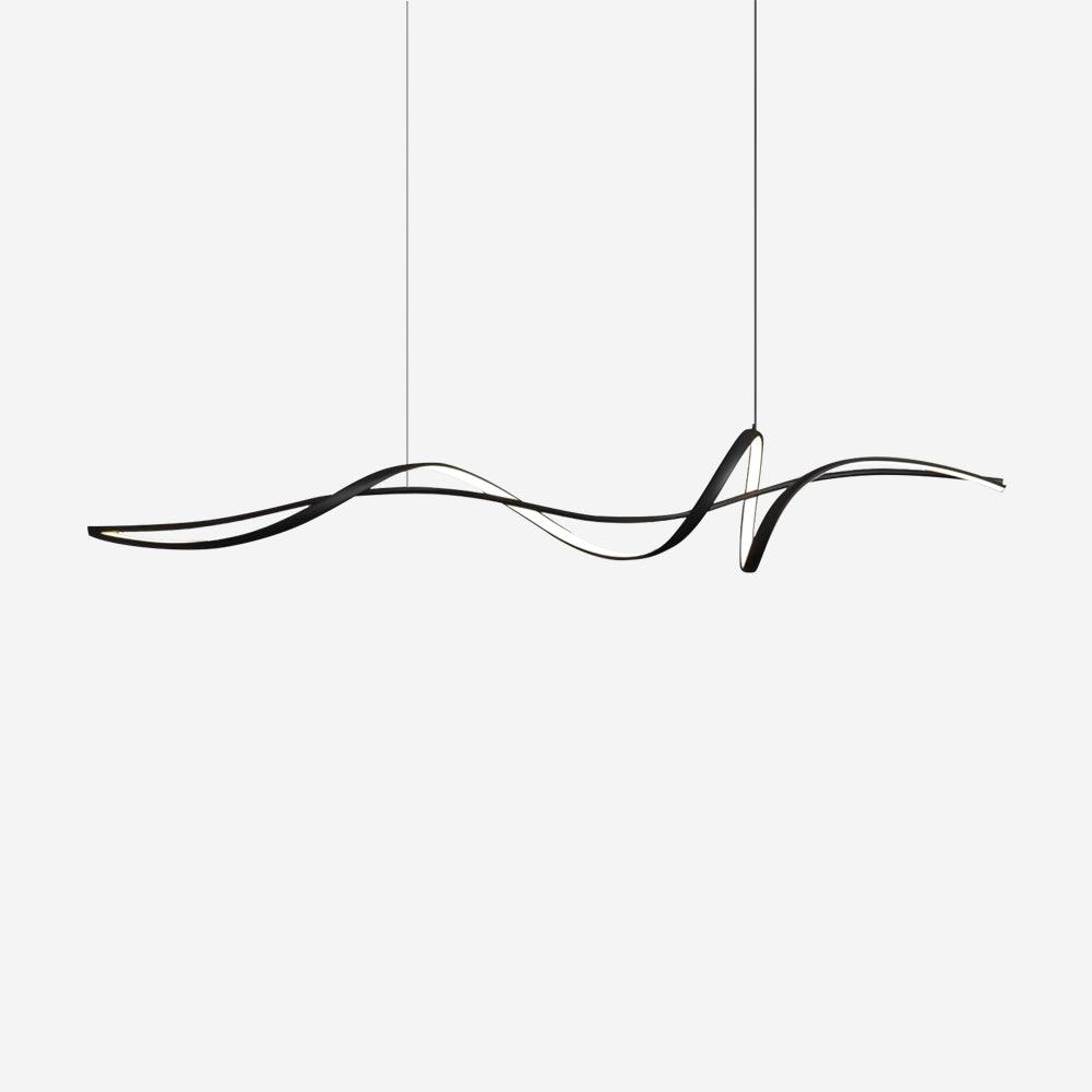 Aveline Suspension moderne LED Wave noire - Neutralighting