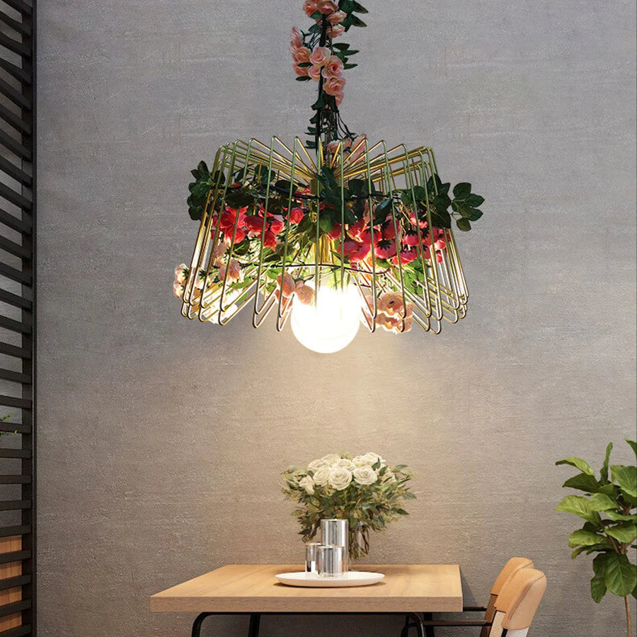 Arisha Moderne Fleur LED Suspension Verre/Métal Chambre À Coucher - Neutralighting