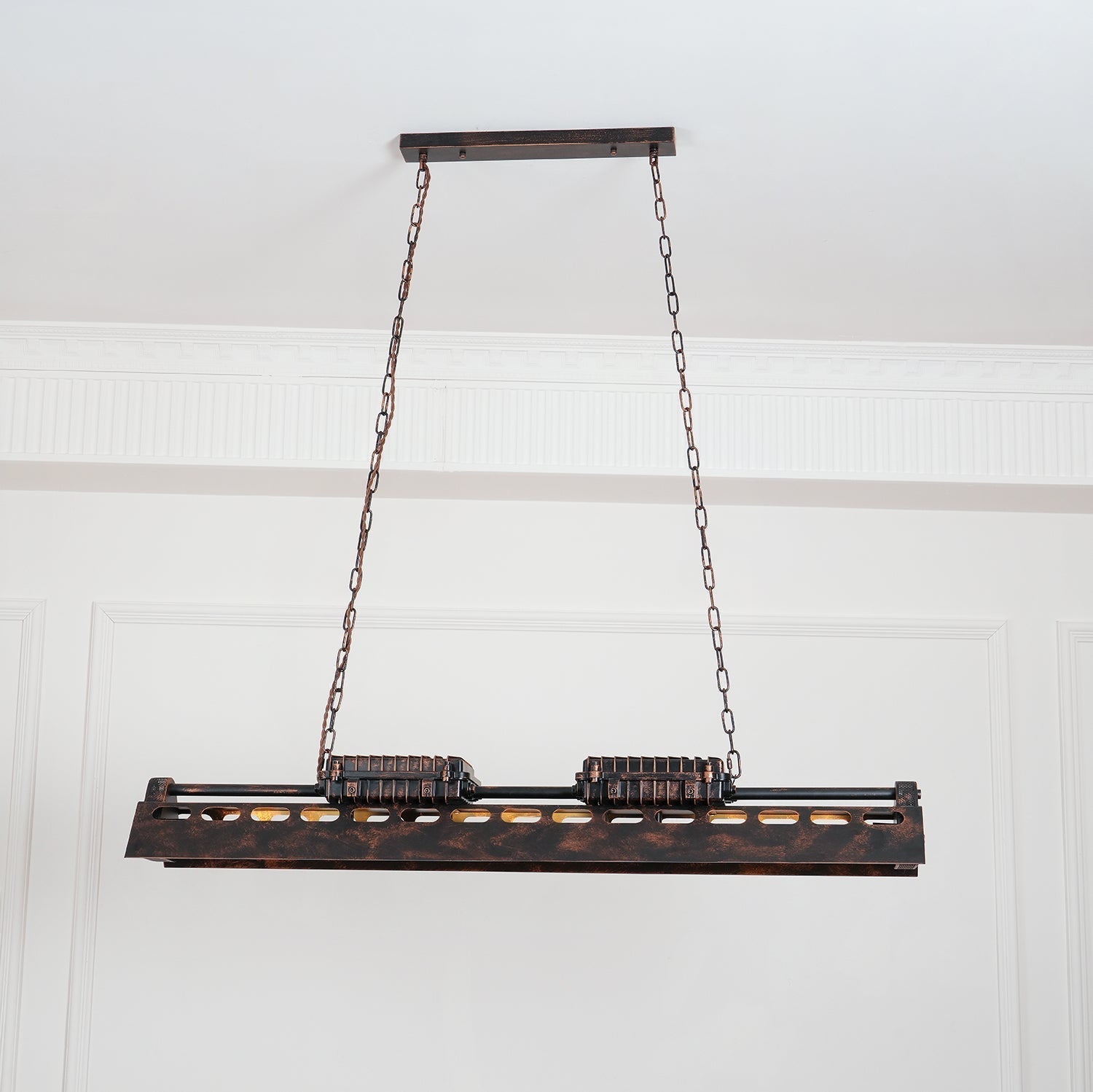 Lustra Chandelier Cadre Rectangulaire Industriel - Neutralighting