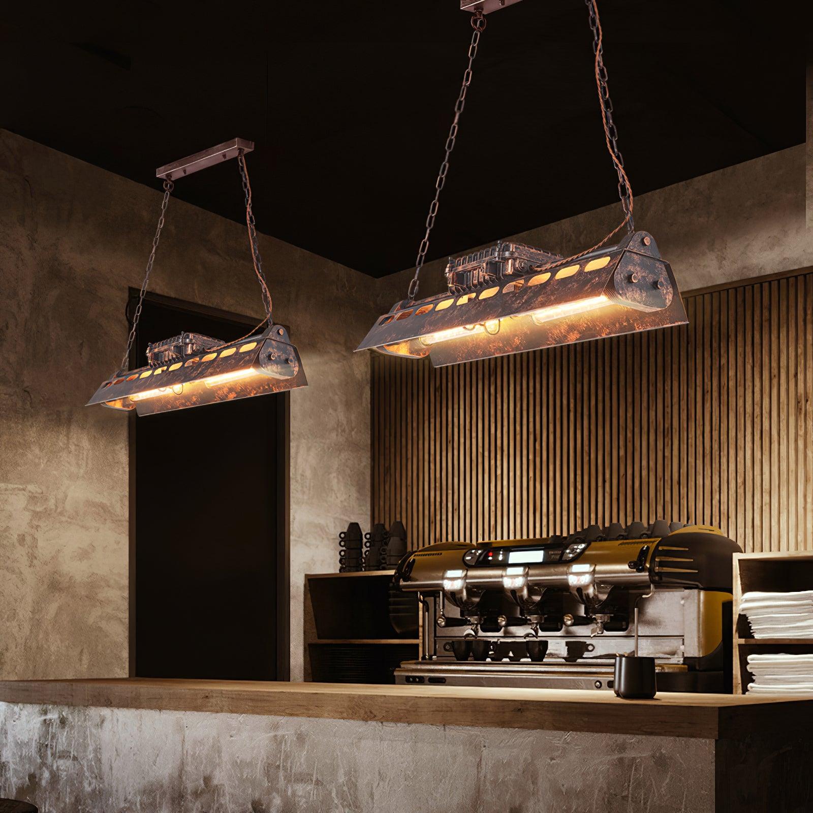 Lustra Chandelier Cadre Rectangulaire Industriel - Neutralighting