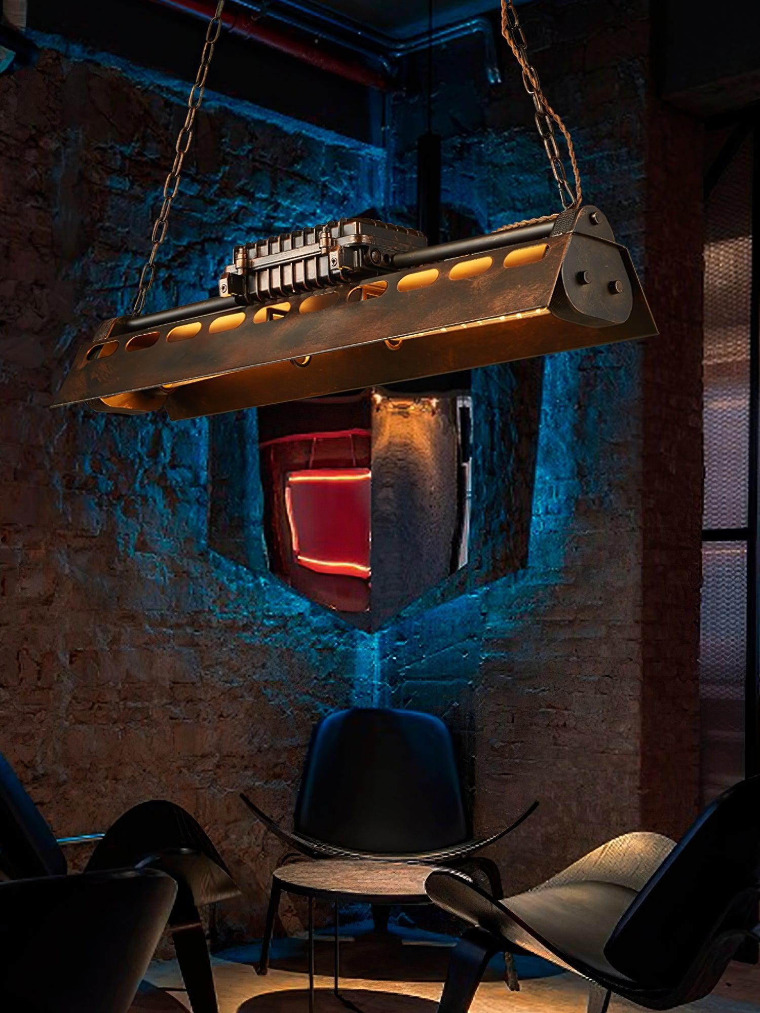 Lustra Chandelier Cadre Rectangulaire Industriel - Neutralighting