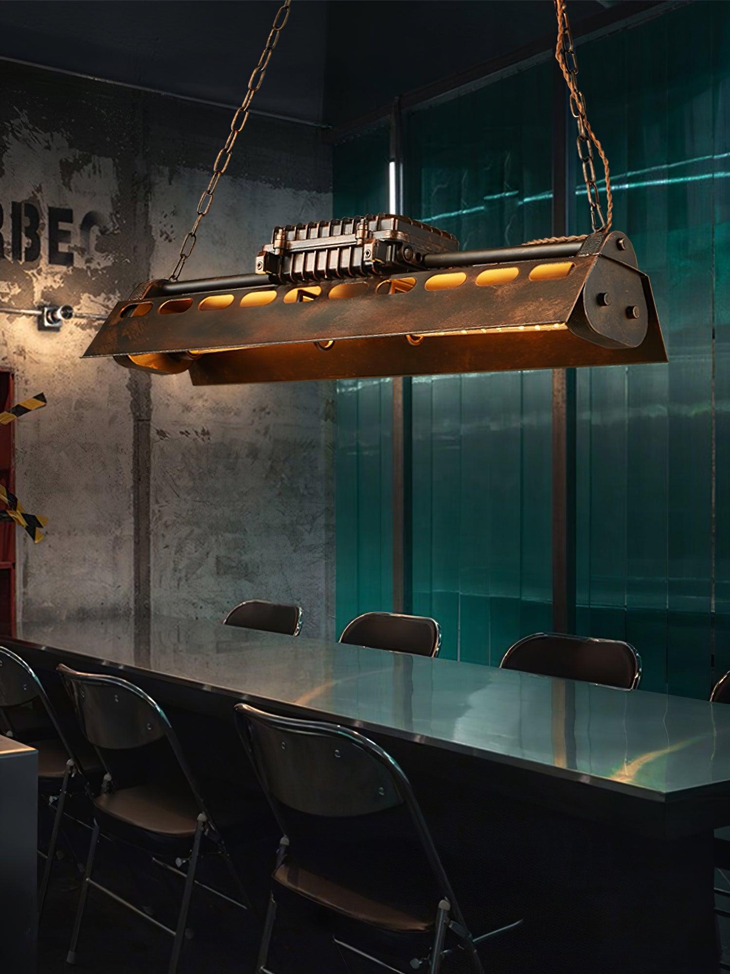 Lustra Chandelier Cadre Rectangulaire Industriel - Neutralighting