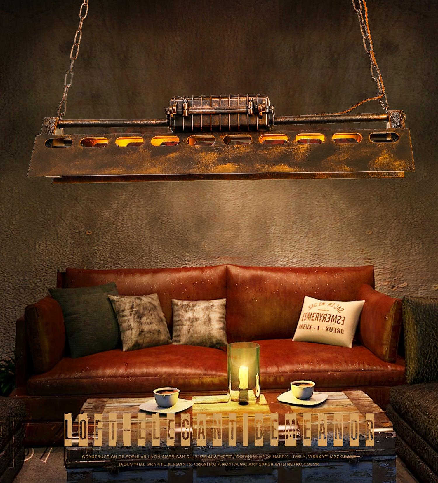 Lustra Chandelier Cadre Rectangulaire Industriel - Neutralighting