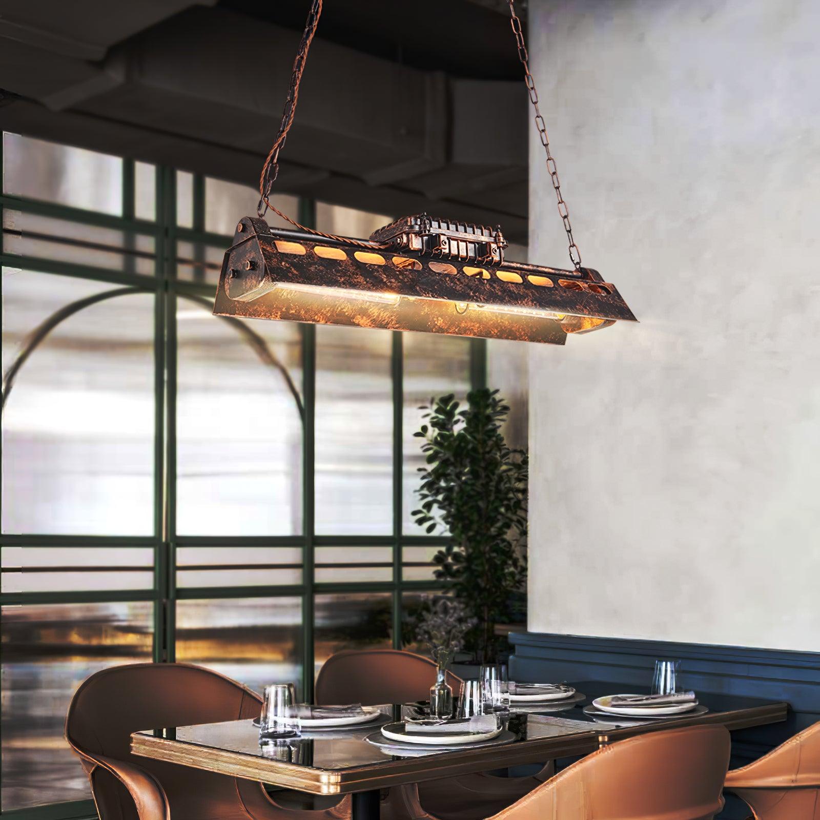 Lustra Chandelier Cadre Rectangulaire Industriel - Neutralighting