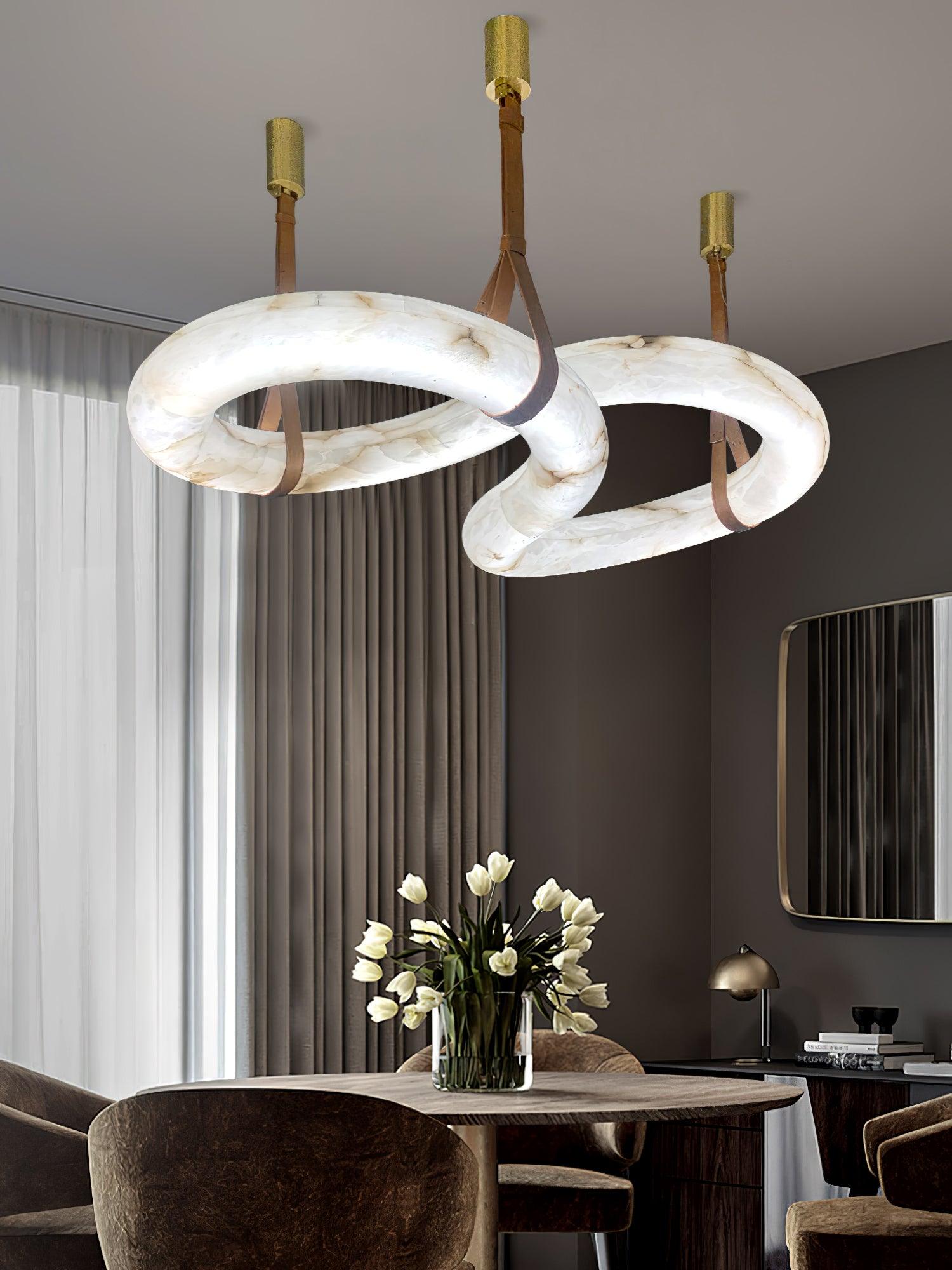 Luste Lampe Suspendue À Boucle Fermée en Albâtre - Neutralighting