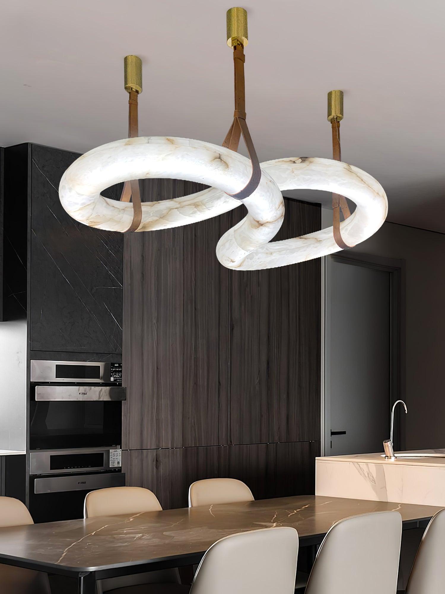 Luste Lampe Suspendue À Boucle Fermée en Albâtre - Neutralighting