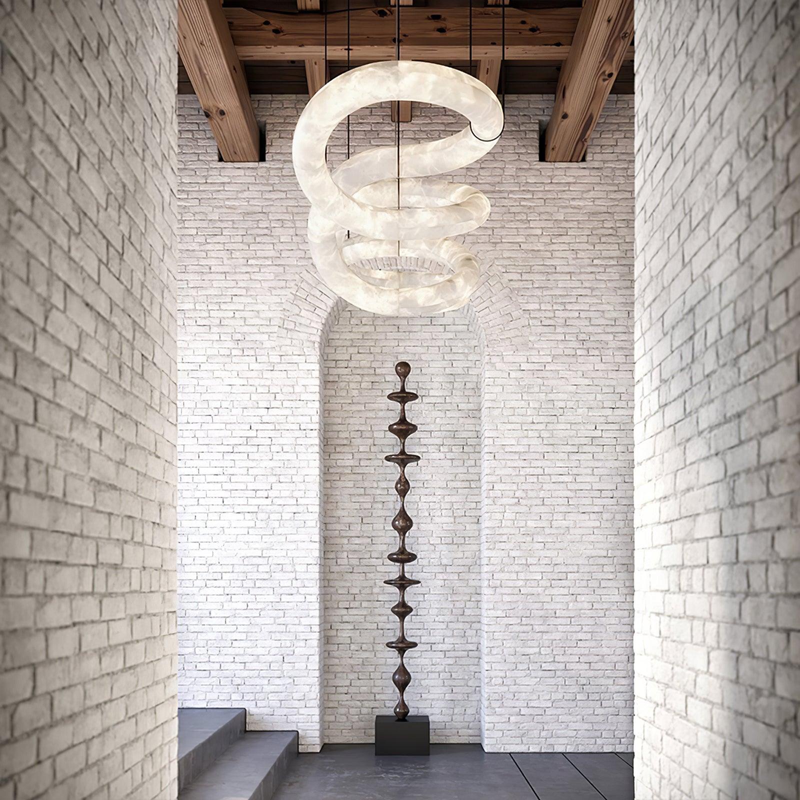 Luste Lampe Suspendue À Boucle Fermée en Albâtre - Neutralighting